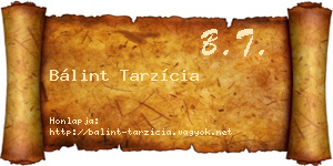 Bálint Tarzícia névjegykártya