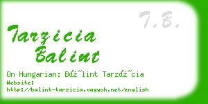 tarzicia balint business card